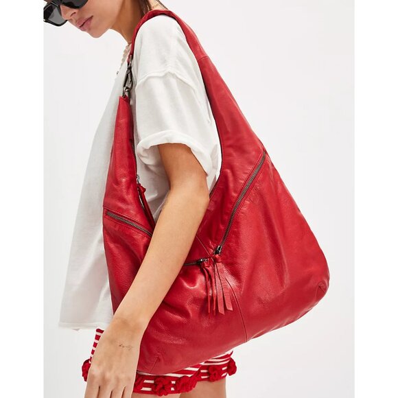 Tallin Tote Bag Color: Red Lip - Picture 5 of 5